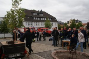 Vogelschießen am Gerätehaus der Feuerwehr Cossebaude